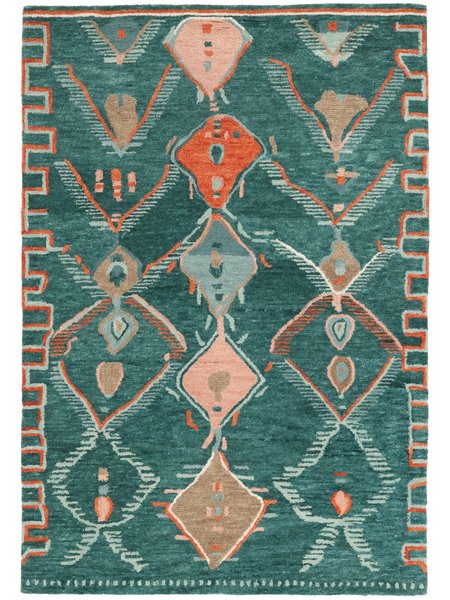160x230 см, Индия, Современные, Wool, многоцветный