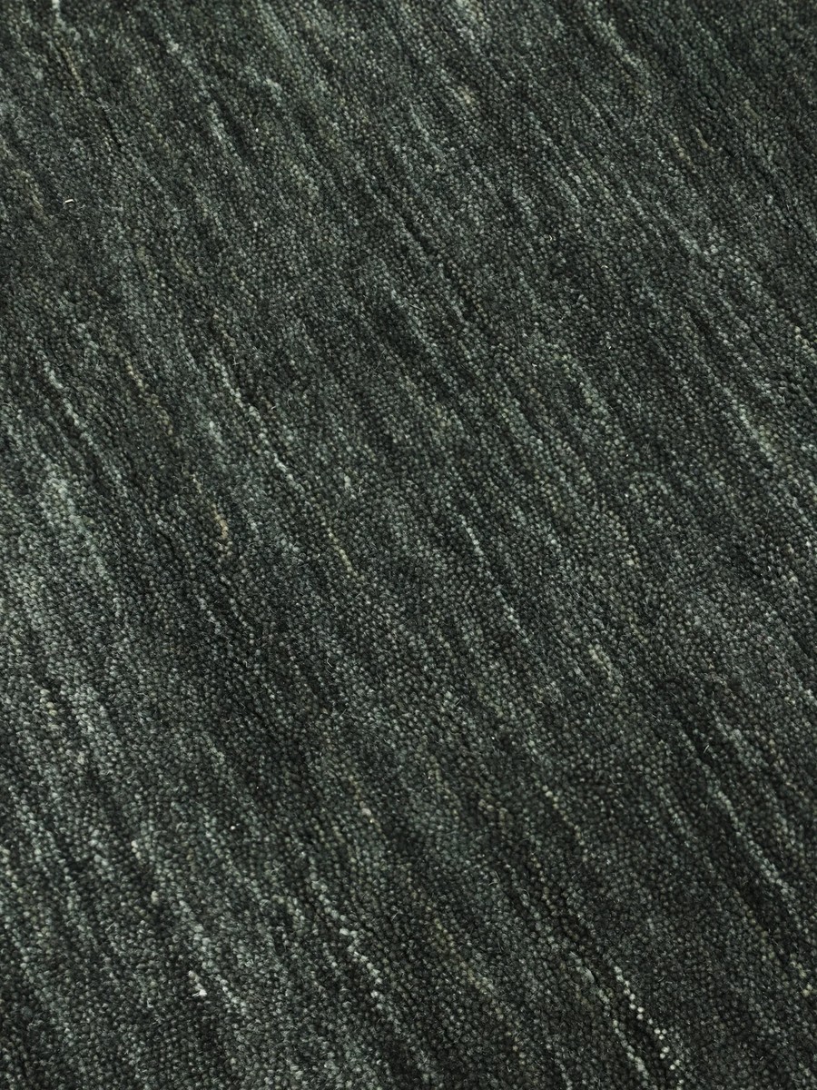 140x200 см, Индия, Однотонные, Wool, чёрный — вид 3