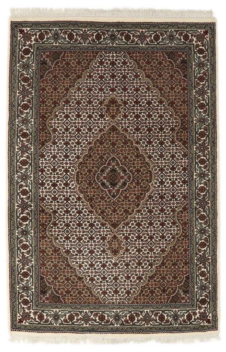 122x185 см, Индия, Табриз, Wool, чёрный