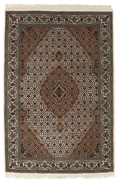 122x185 см, Индия, Табриз, Wool, чёрный