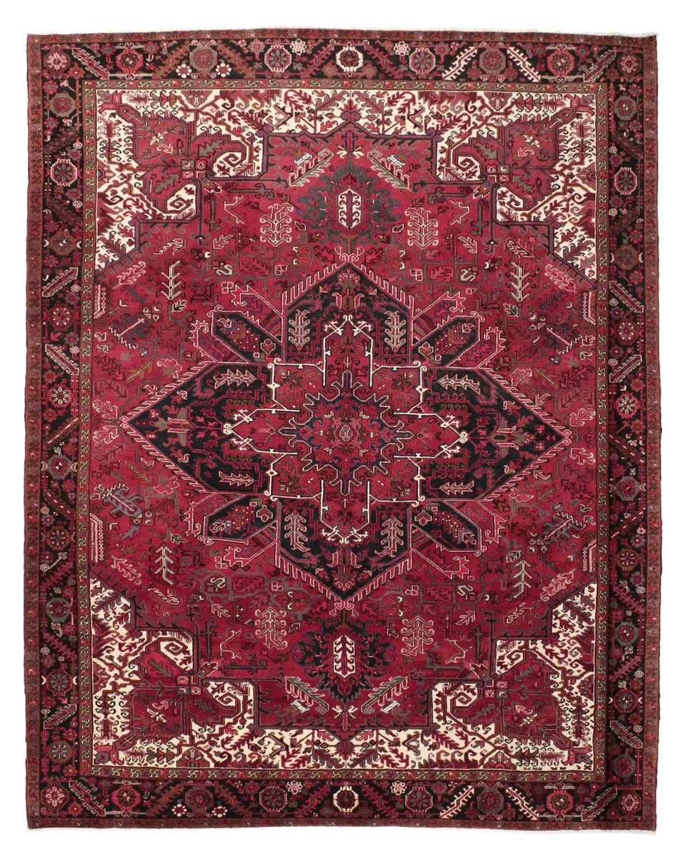 320x395 см, Иран, Хериз, Wool, красный