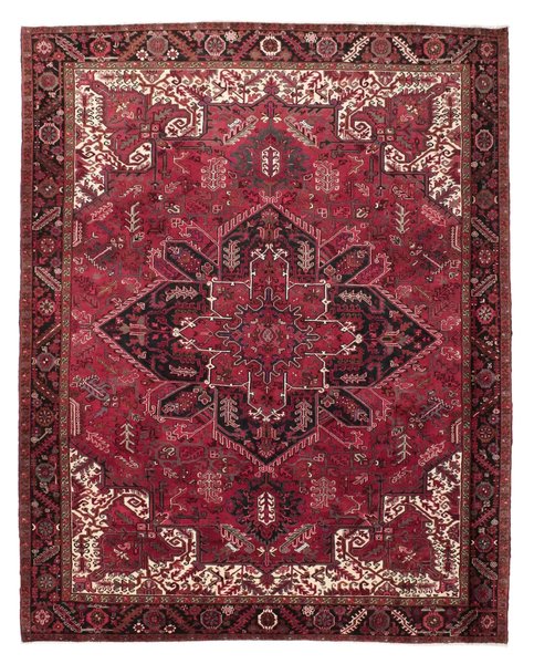 320x395 см, Иран, Хериз, Wool, красный