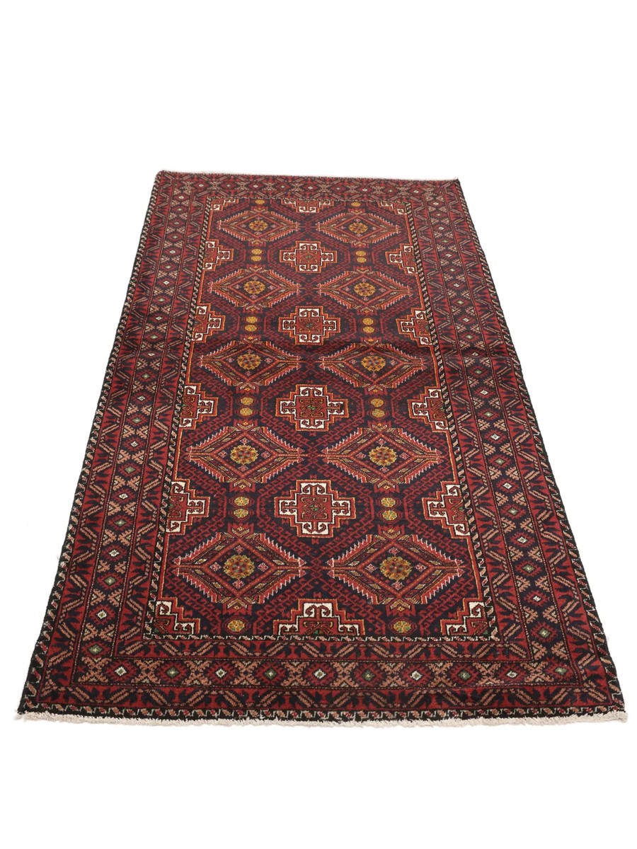 86x162 см, Иран, Балучи, Wool, чёрный — вид 2