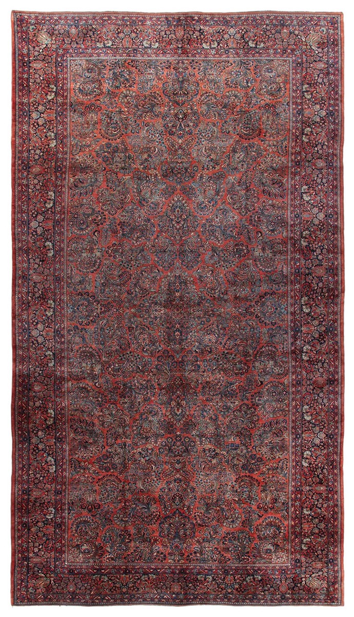 348x763 см, Иран, Сарук, Wool, красный — вид 2