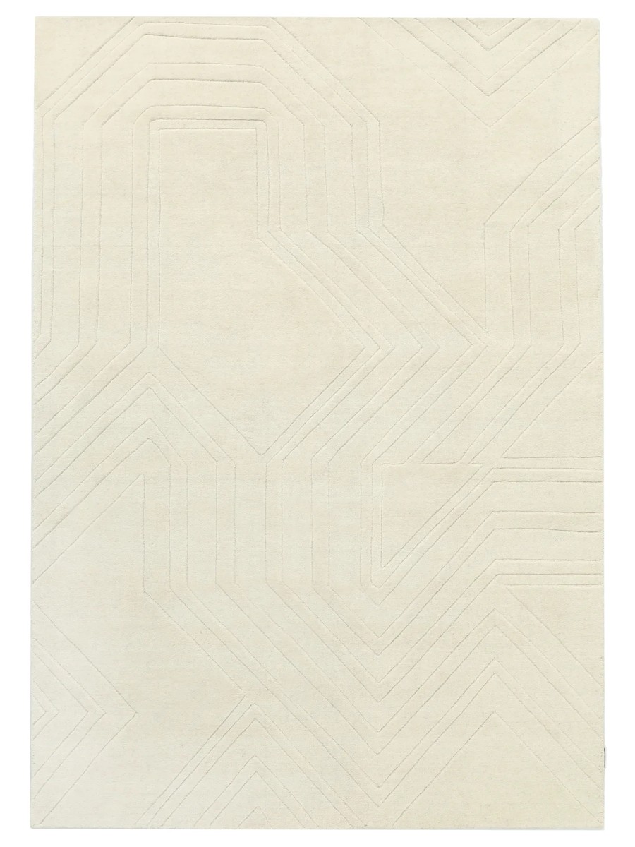 160x230 см, Индия, Современные, Wool, белый