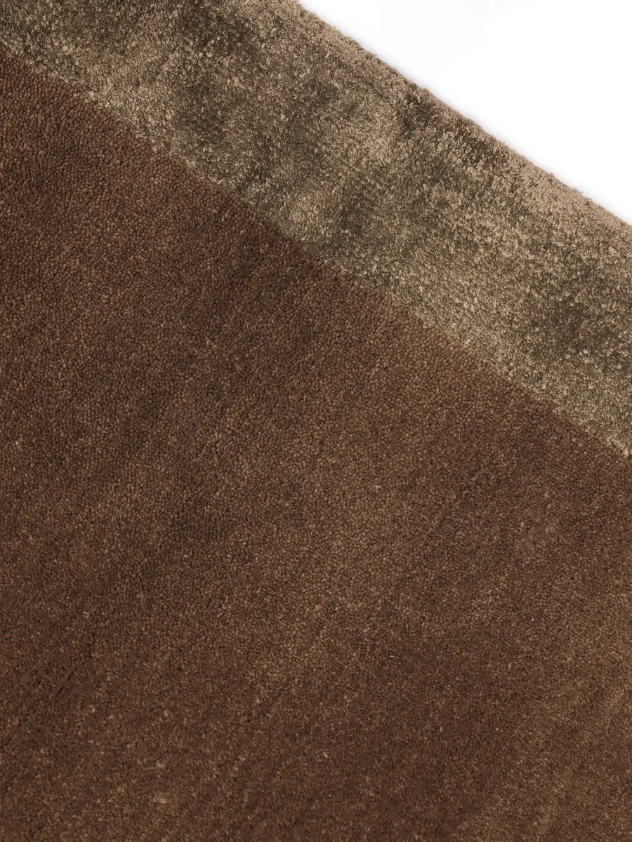 250x300 см, Индия, Однотонные, Wool, коричневый — вид 4