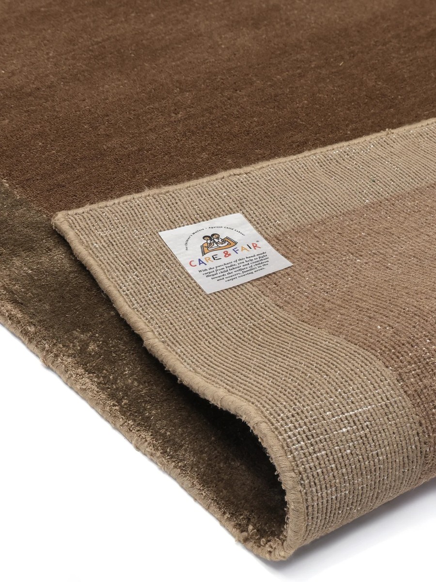 250x300 см, Индия, Однотонные, Wool, коричневый — вид 6