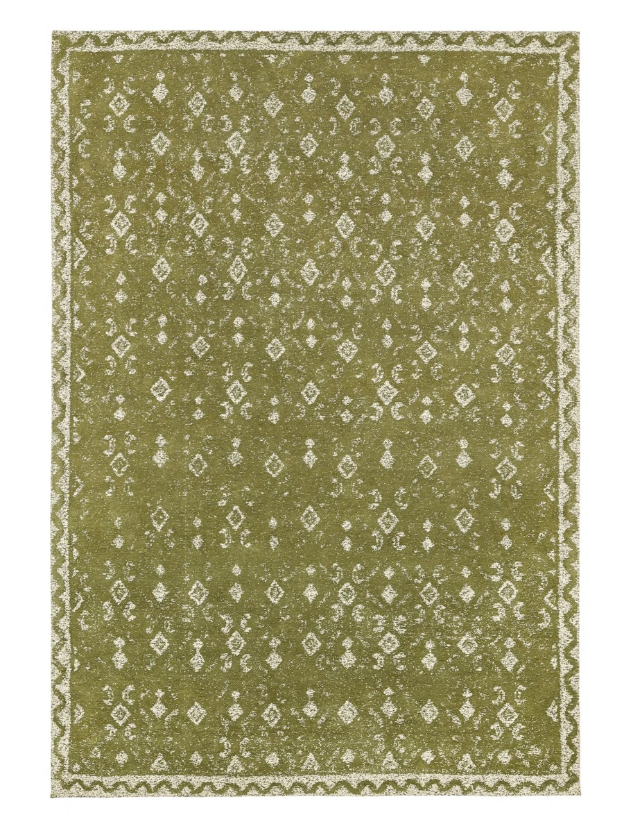 160x230 см, Индия, Современные, 90% Cotton, зелёный