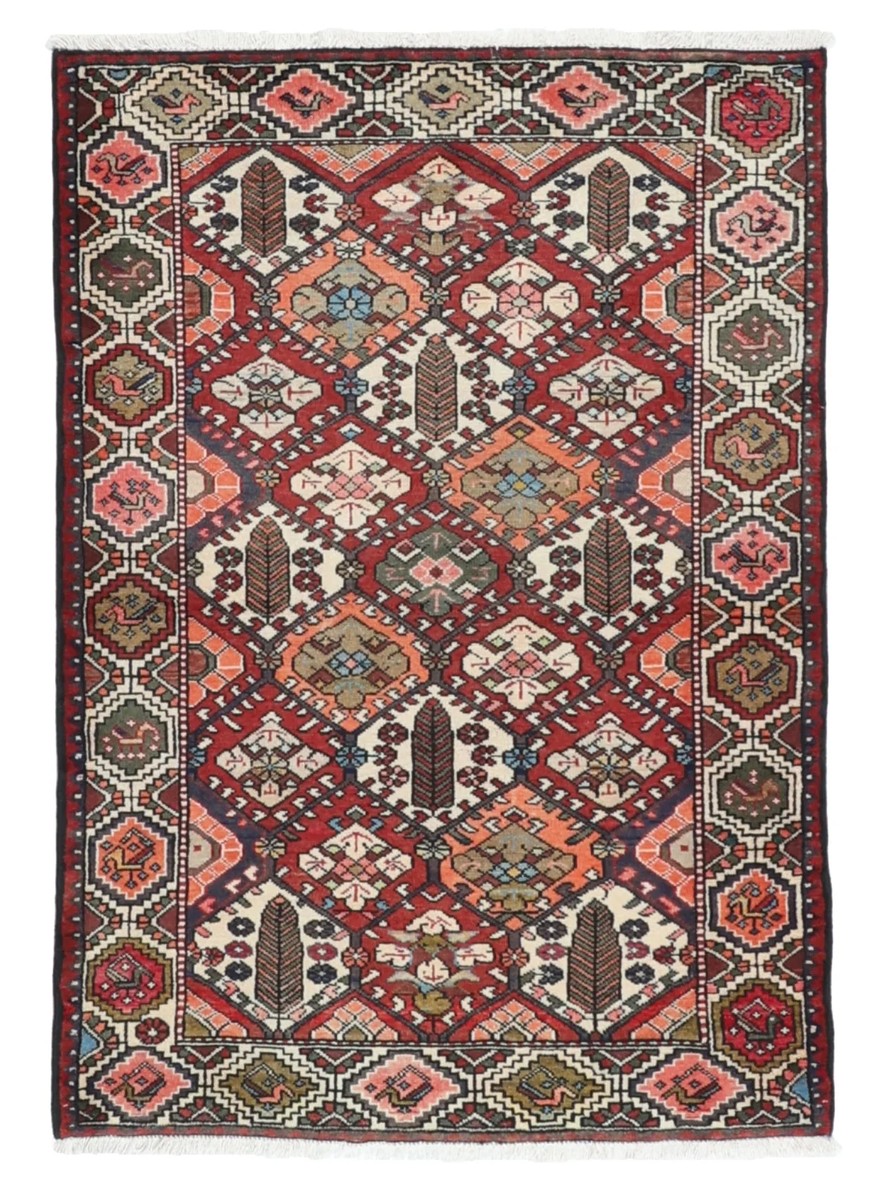 108x152 см, Иран, Бахтиари, Wool, красный
