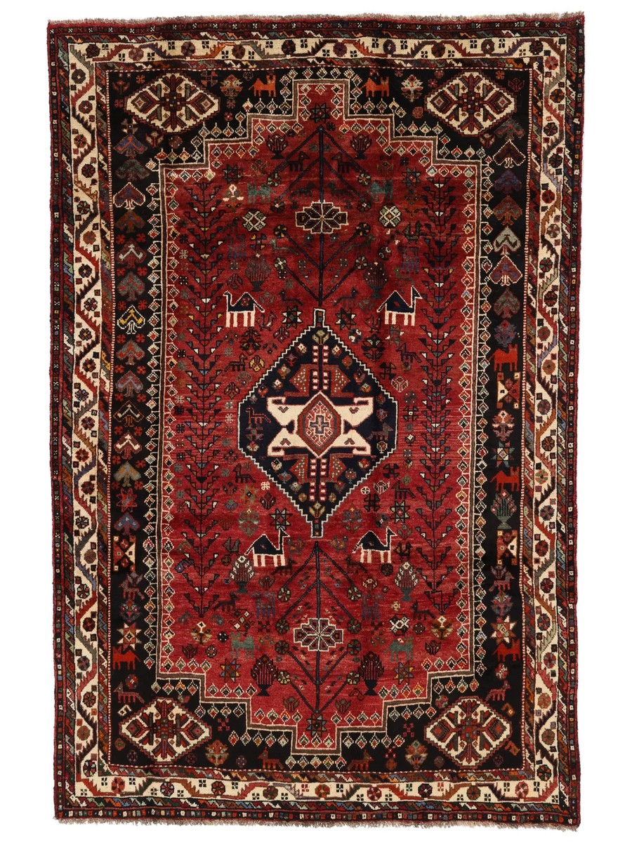 178x272 см, Иран, Кашкай, Wool, чёрный