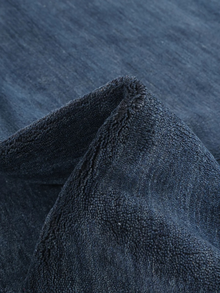 140x200 см, Индия, Однотонные, Wool, тёмно-синий — вид 5