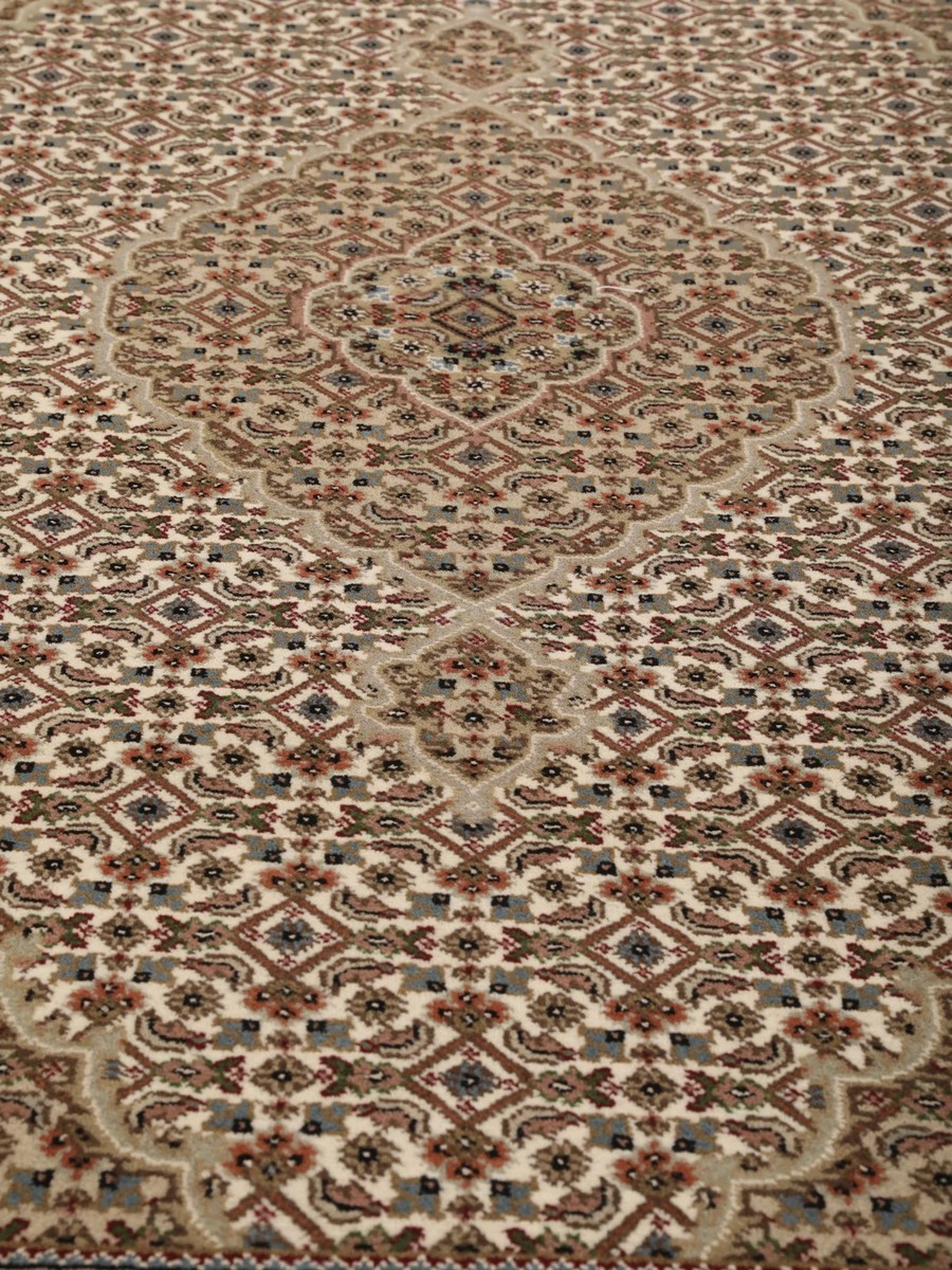 142x204 см, Индия, Табриз, Wool, коричневый — вид 2