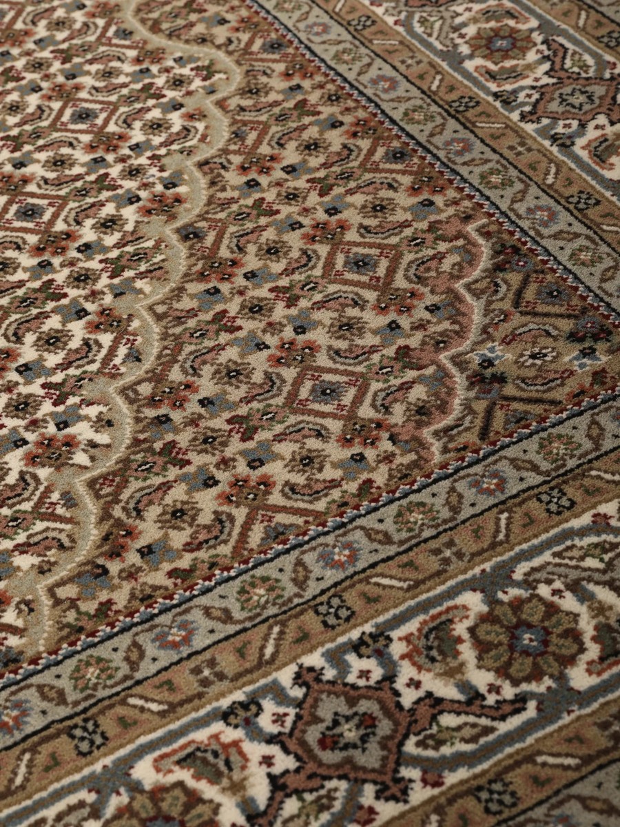 142x204 см, Индия, Табриз, Wool, коричневый — вид 3