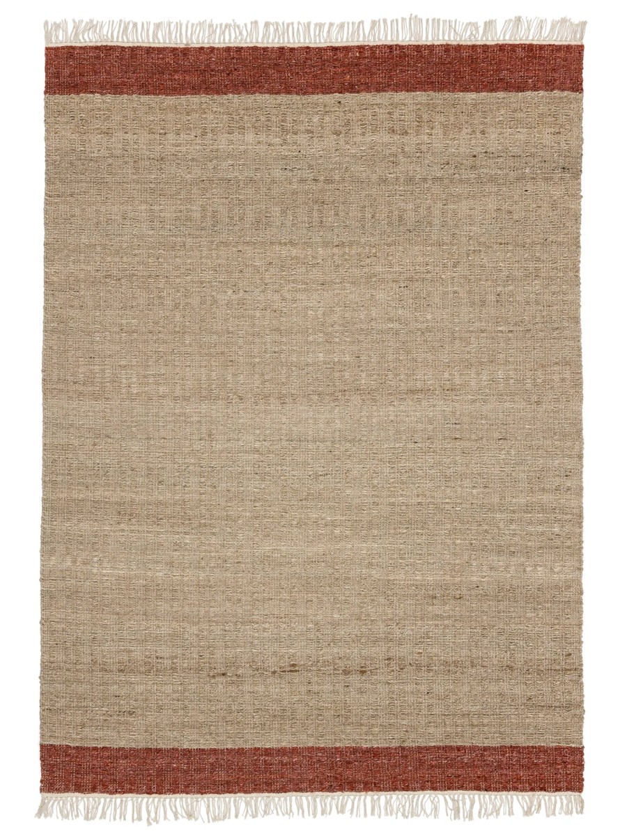 200x300 см, Индия, Современные, Wool, ржаво-красный