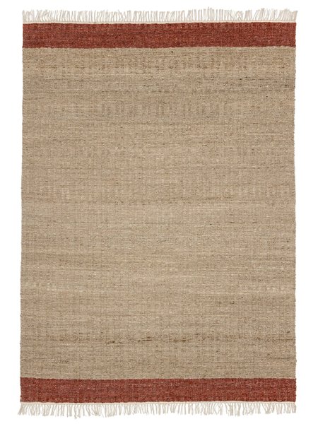 200x300 см, Индия, Современные, Wool, ржаво-красный