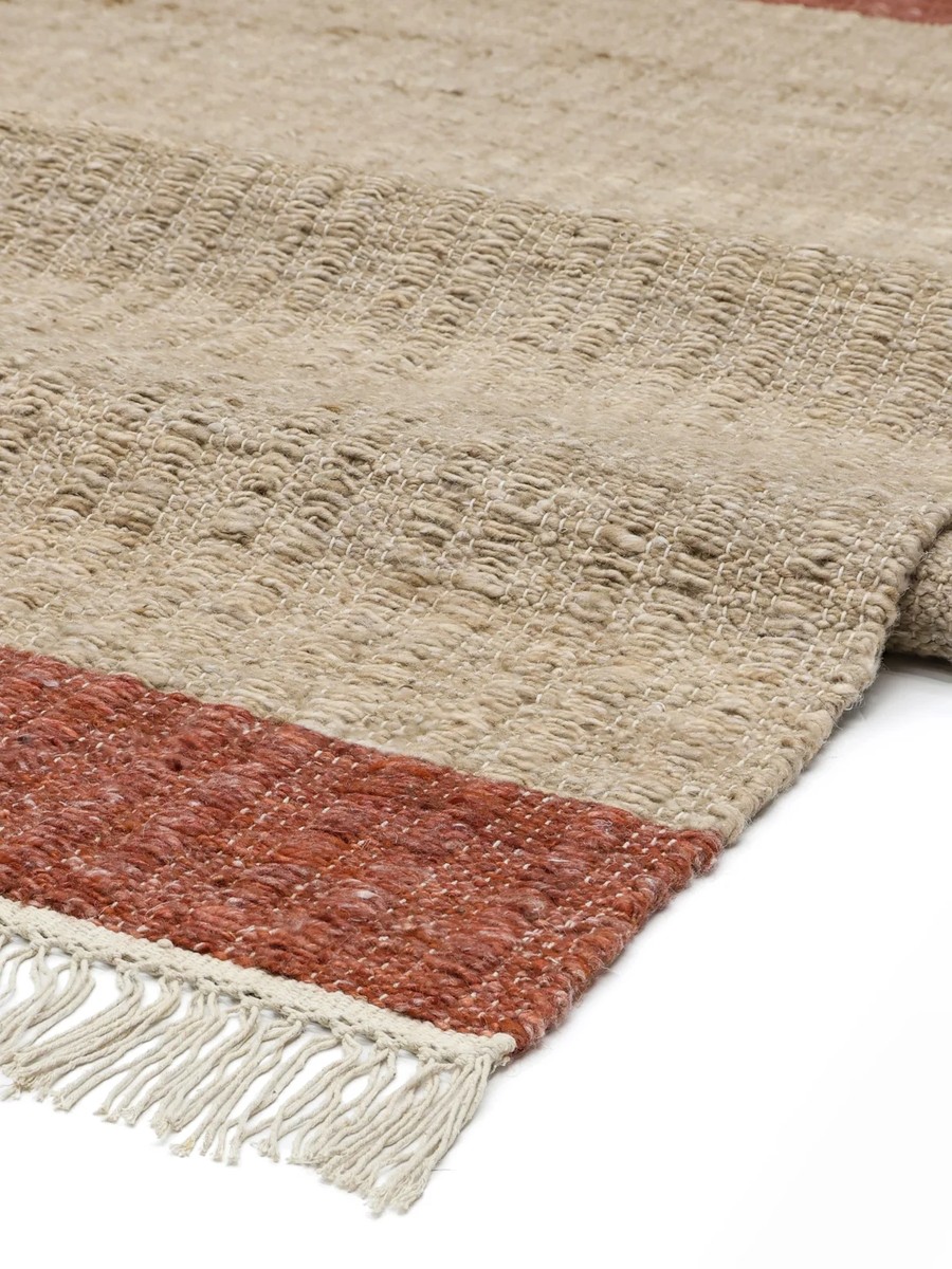 200x300 см, Индия, Современные, Wool, ржаво-красный — вид 3