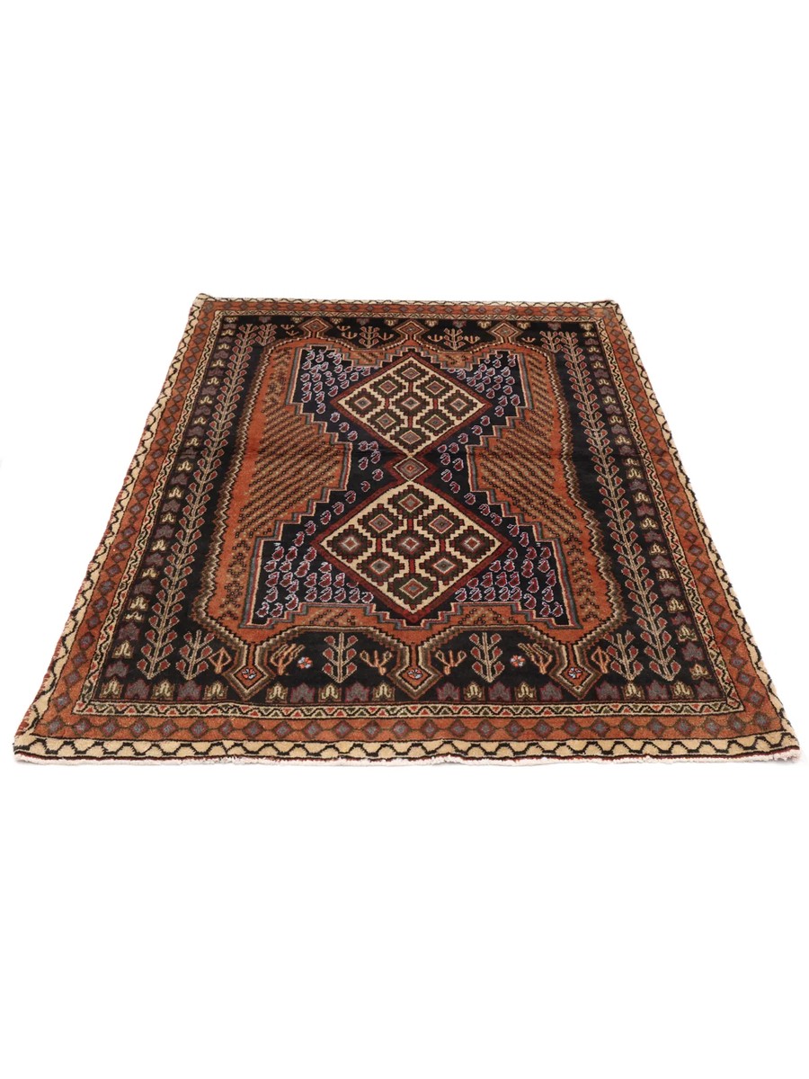 103x140 см, Иран, Восточные, Wool, чёрный — вид 3