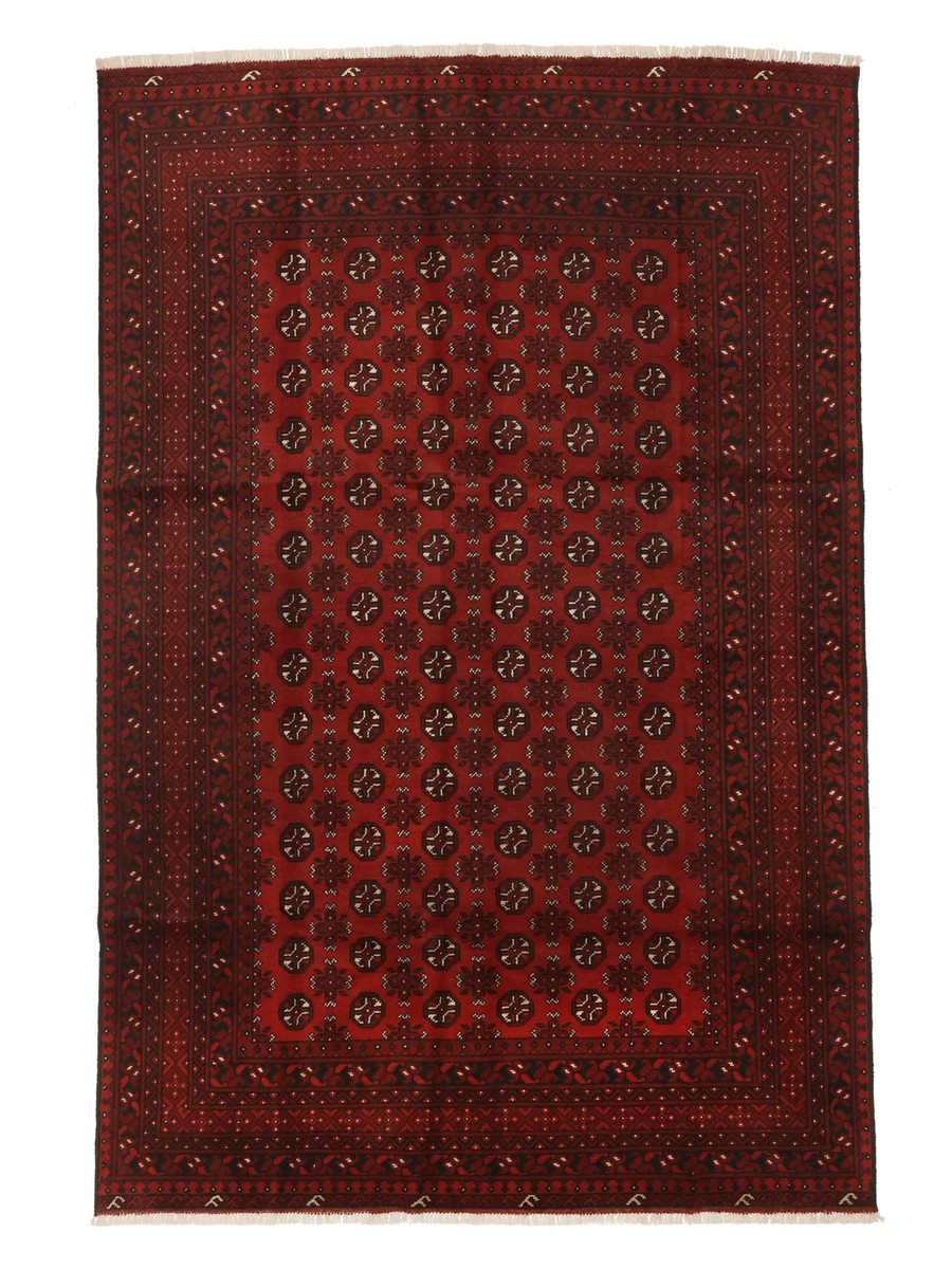 191x293 см, Афганистан, Акче, Wool, чёрный
