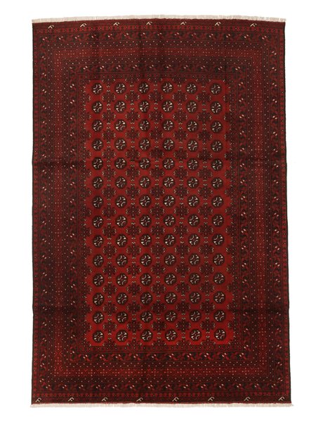 191x293 см, Афганистан, Акче, Wool, чёрный
