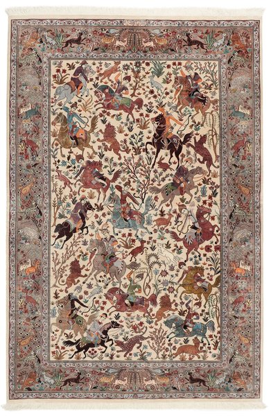 140x212 см, Иран, Шёлк, Silk, коричневый