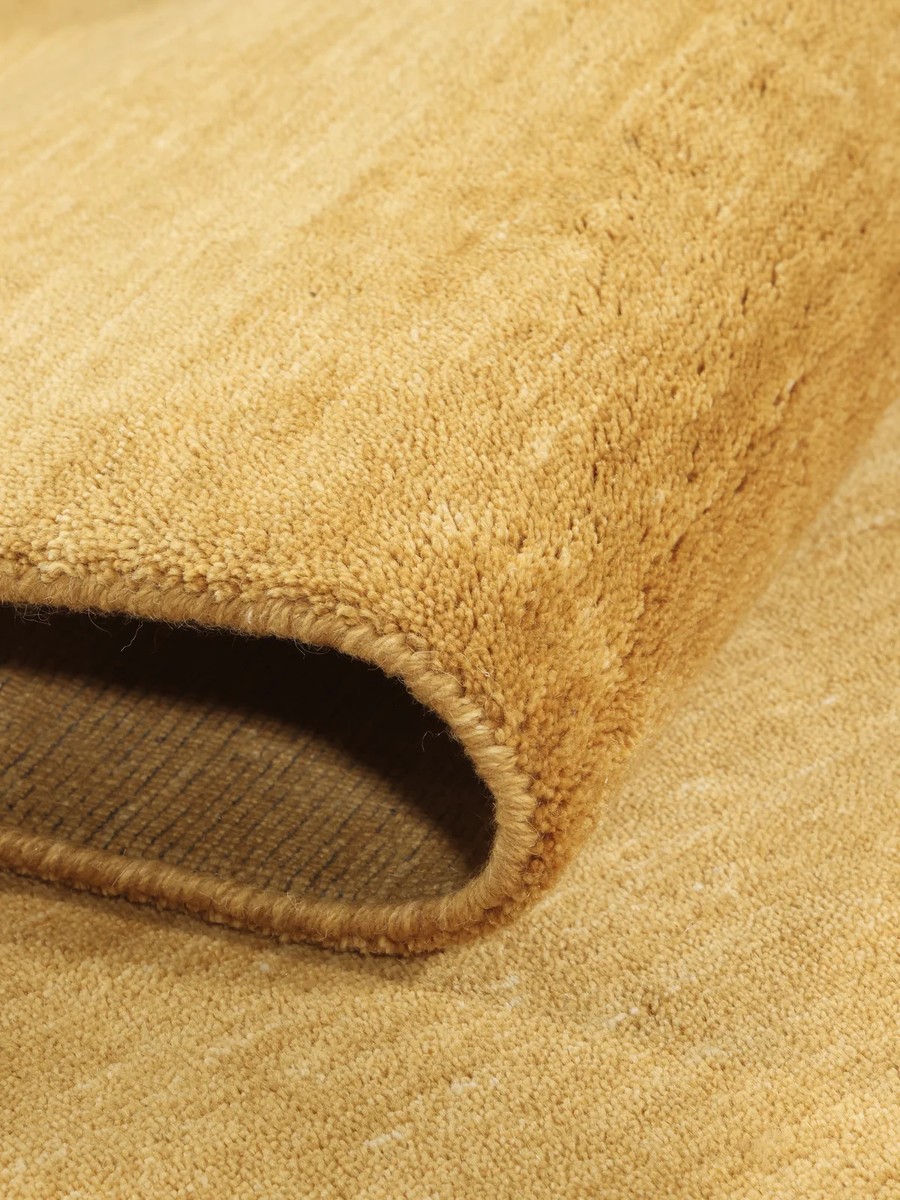 160x230 см, Индия, Однотонные, Wool, горчичный — вид 6