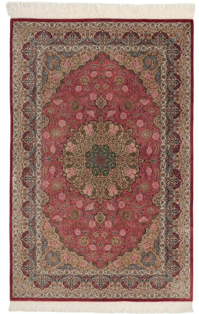 135x208 см, Иран, Шёлк, Silk, коричневый