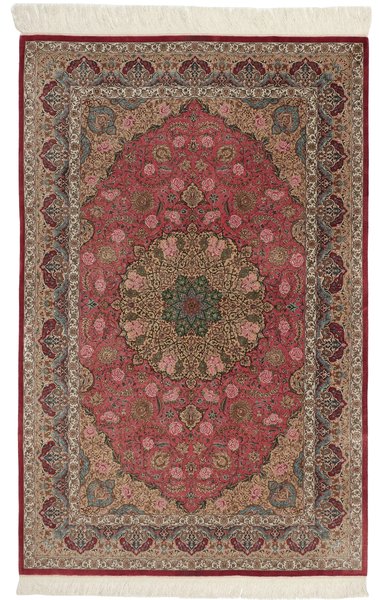 135x208 см, Иран, Шёлк, Silk, коричневый