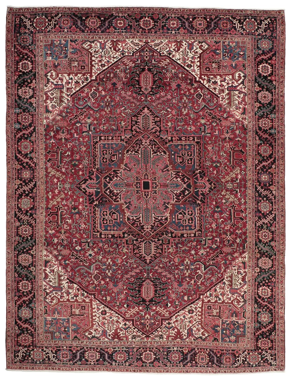 314x408 см, Иран, Хериз, Wool, красный