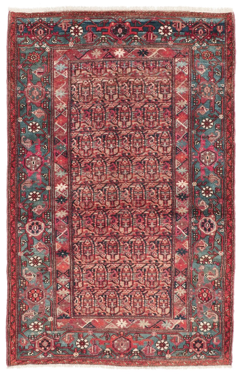 128x200 см, Иран, Восточные, Wool, красный