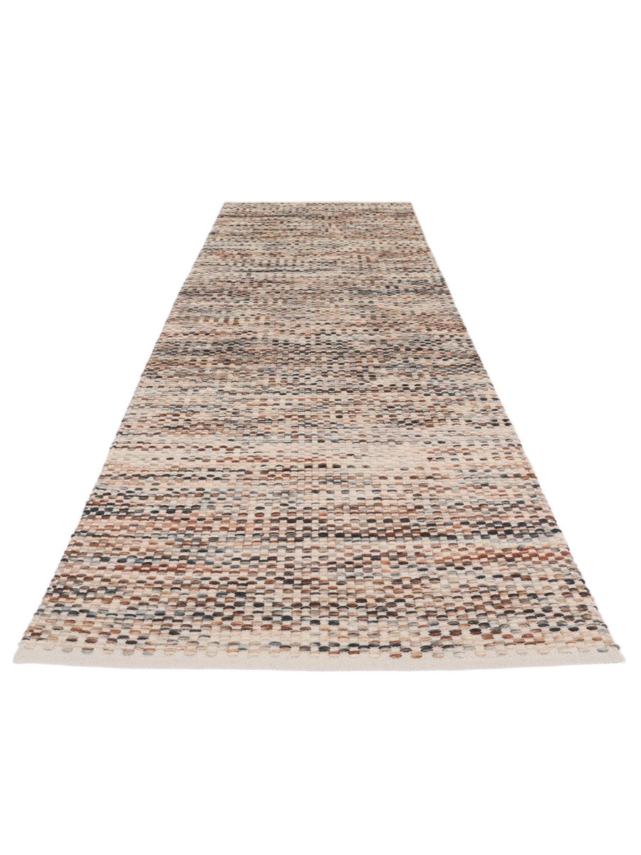 100x400 см, Индия, Современные, Wool, ржаво-красный