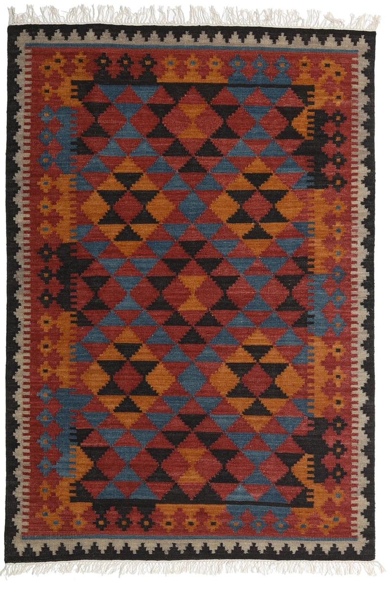 160x230 см, Индия, Килимы, Wool, ржаво-красный