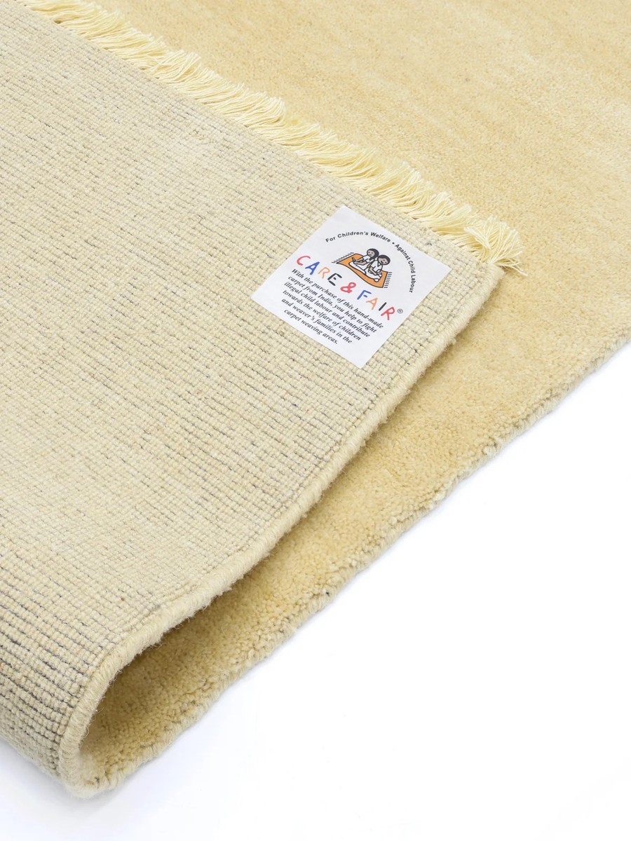 250x350 см, Индия, Однотонные, Wool, жёлтый — вид 6