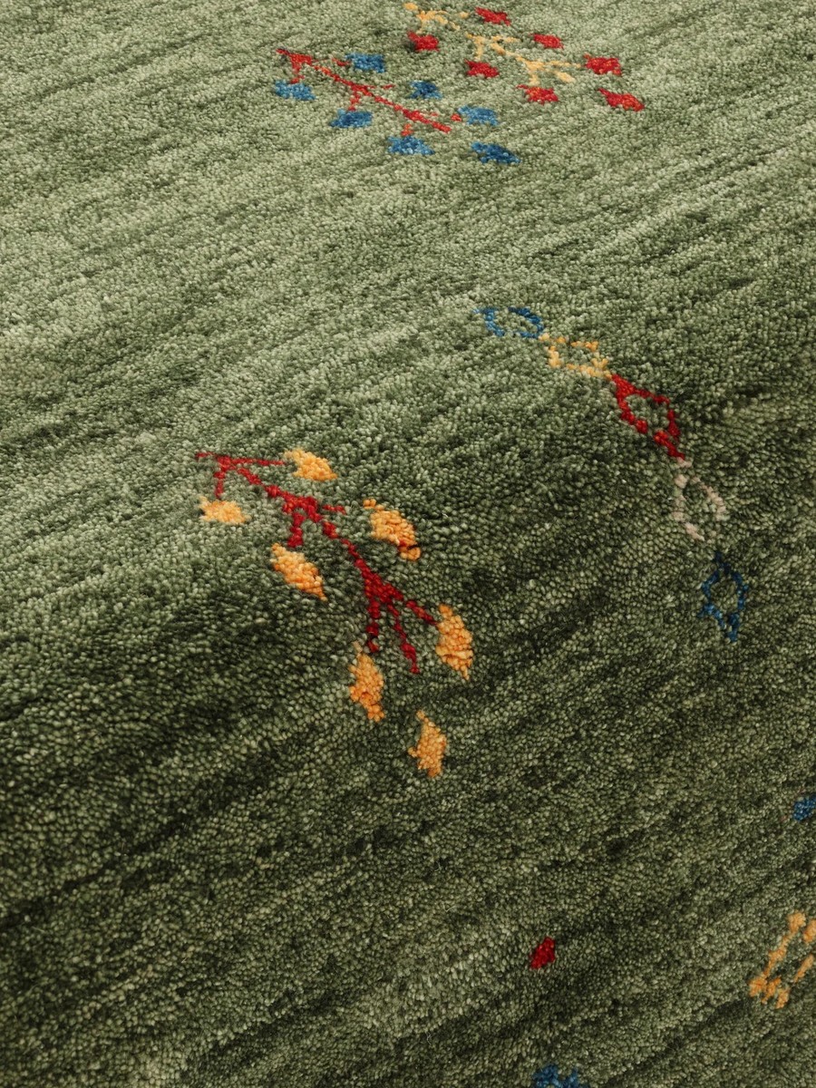 200x300 см, Индия, Габбе, Wool, зелёный — вид 3