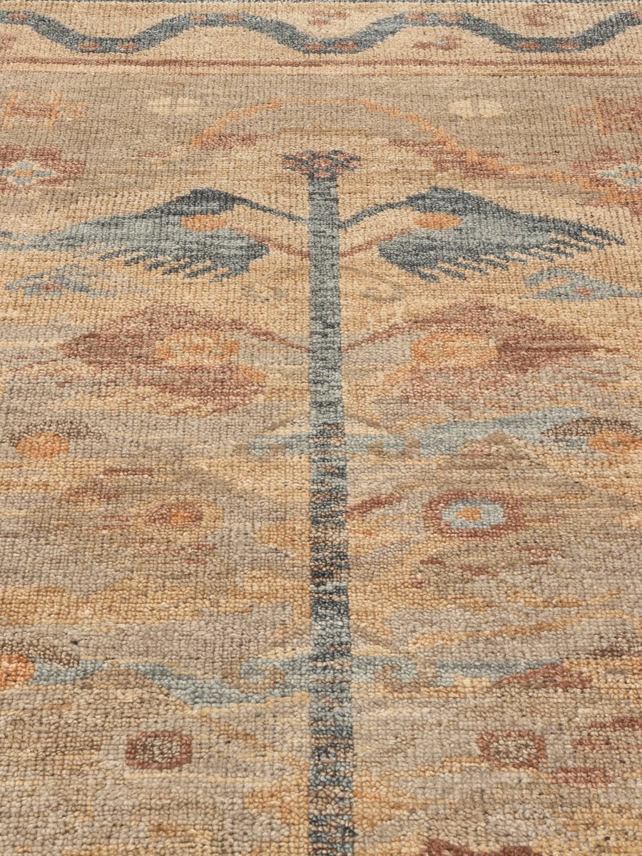 195x305 см, Индия, Анатолия, Wool, оранжевый — вид 4