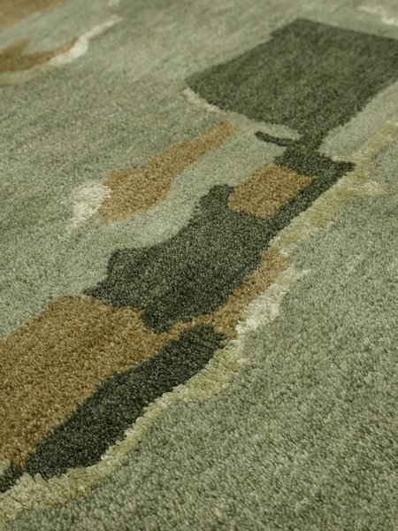 200x300 см, Индия, Современные, Wool, зелёный