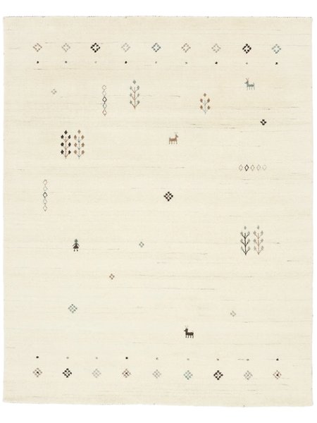 200x300 см, Индия, Габбе, Wool, белый
