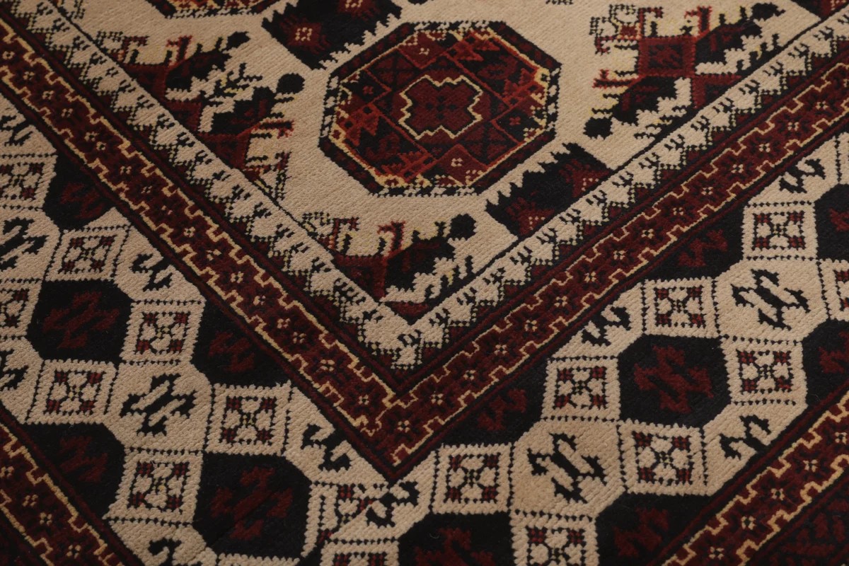143x201 см, Афганистан, Восточные, Wool, чёрный — вид 4