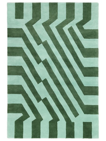 160x230 см, Индия, Современные, Wool, зелёный