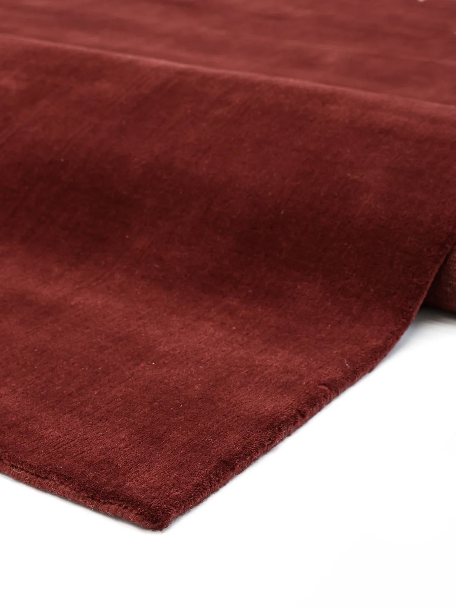 250x350 см, Индия, Однотонные, Wool, красный — вид 3