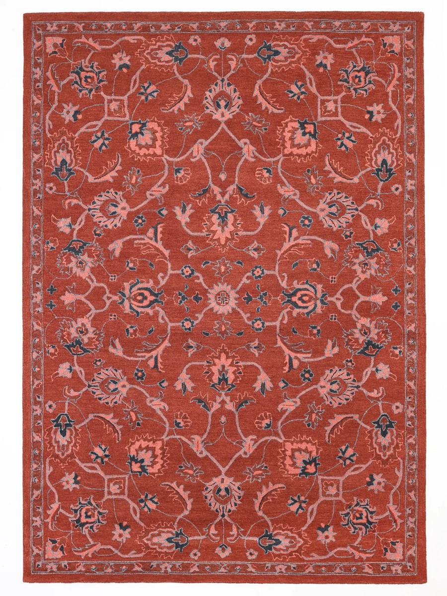 250x350 см, Индия, Восточные, Wool, красный