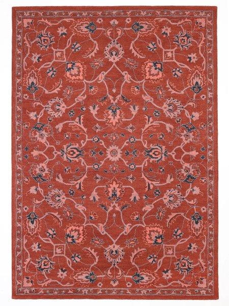 250x350 см, Индия, Восточные, Wool, красный