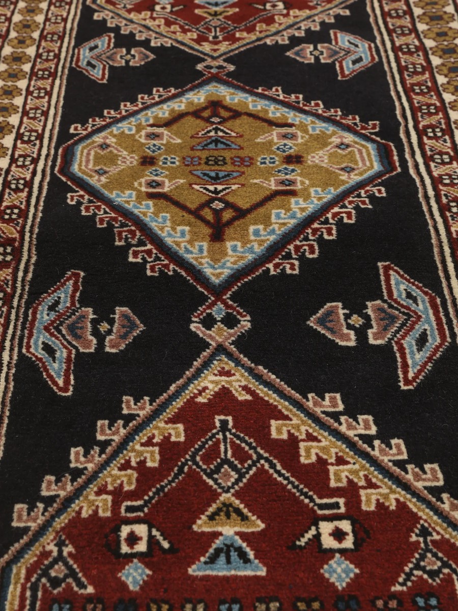 68x192 см, Иран, Восточные, Wool, чёрный — вид 5