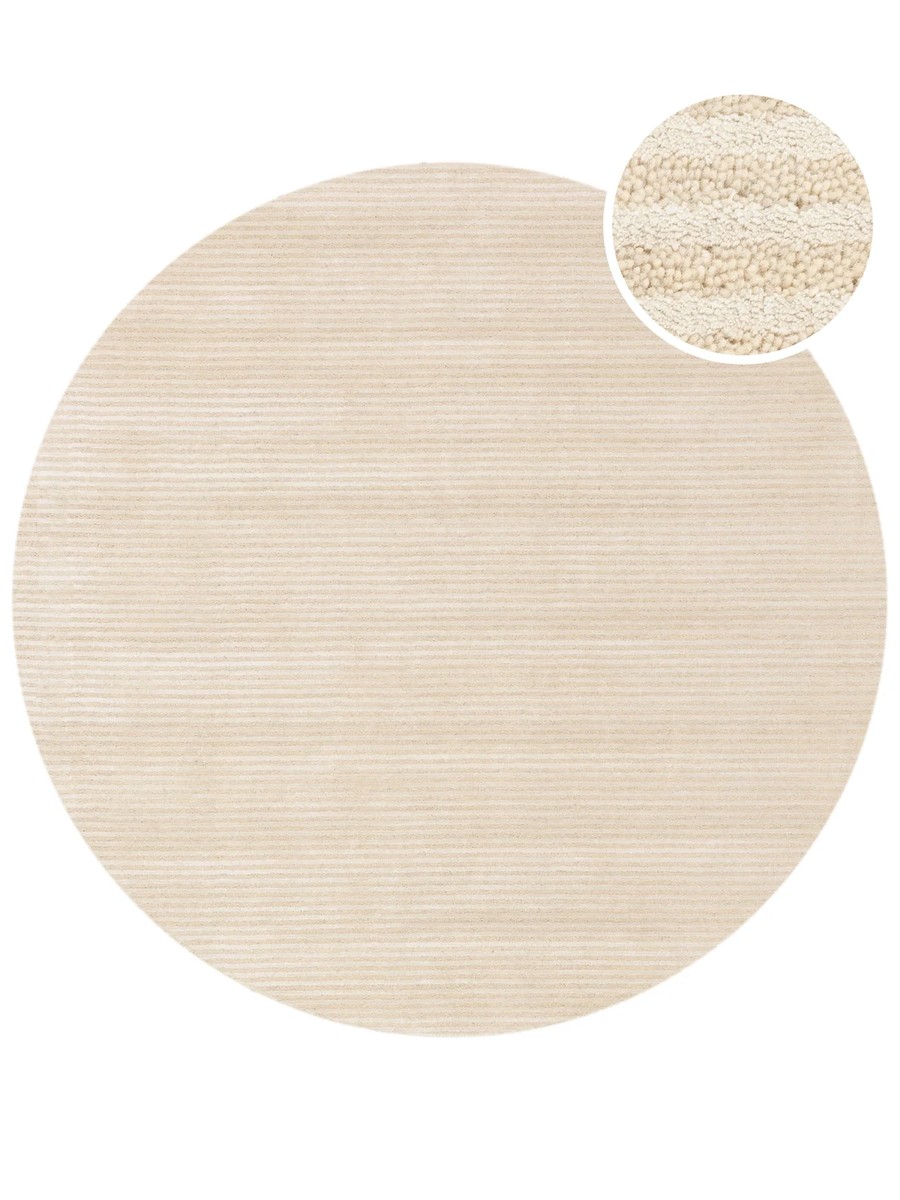 Ø200 см, Индия, Однотонные, Viscose, бежевый