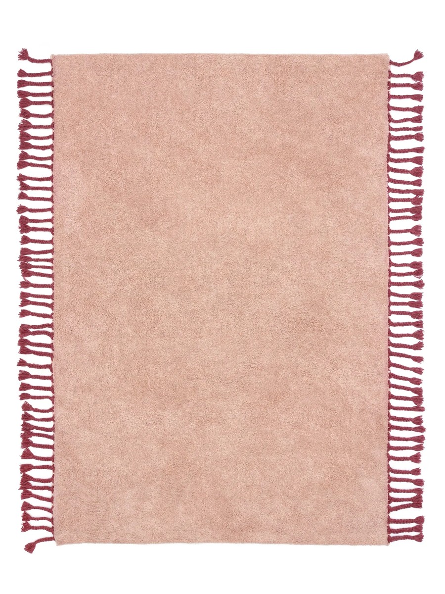 200x300 см, Индия, Однотонные, Wool, розовый