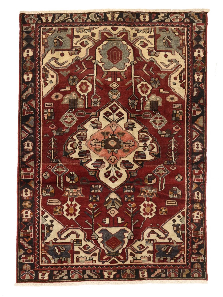 127x180 см, Иран, Бахтиари, Wool, чёрный