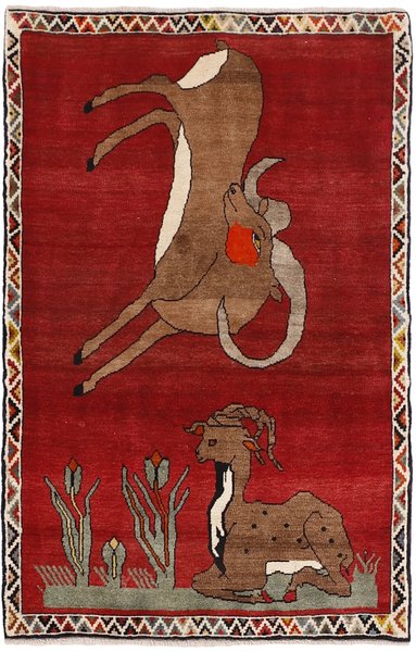 108x168 см, Иран, Восточные, Wool, красный
