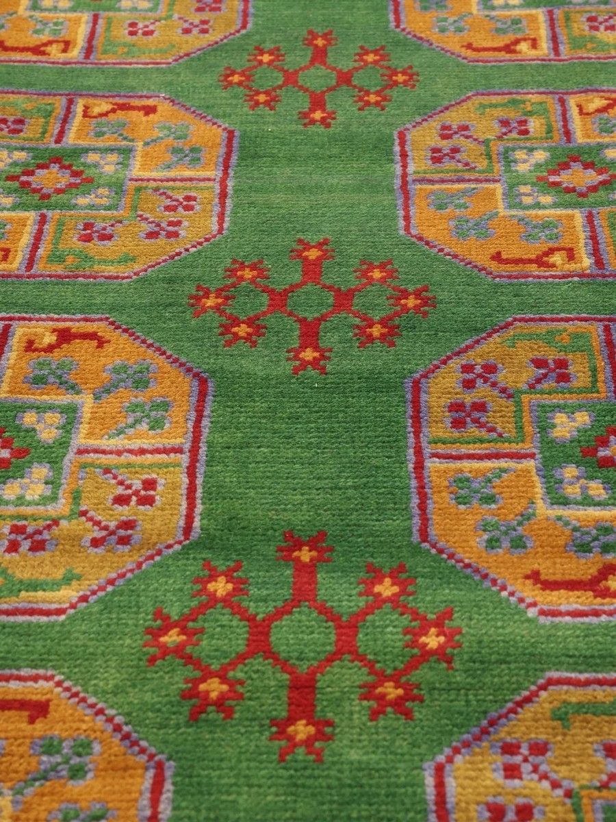 193x290 см, Афганистан, Акче, Wool, зелёный — вид 4