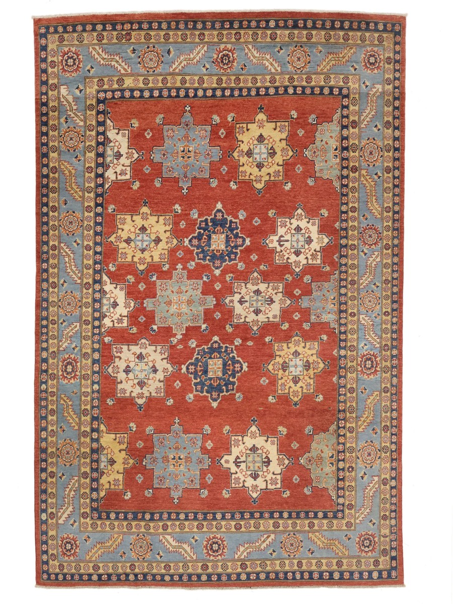 189x294 см, Афганистан, Казак, Wool, коричневый