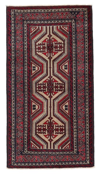 88x167 см, Иран, Балучи, Wool, чёрный