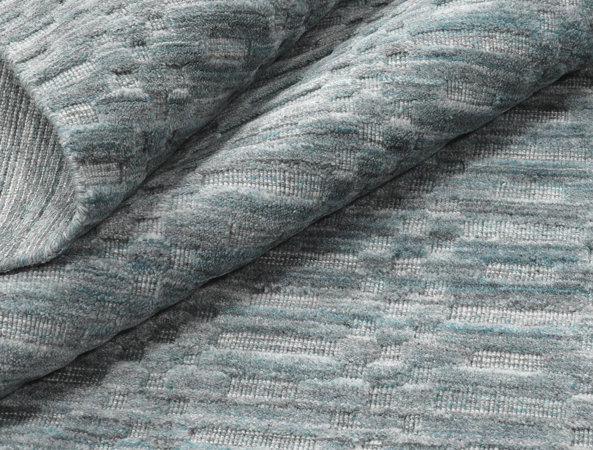 160x230 см, Индия, Однотонные, Viscose, Teal — вид 5